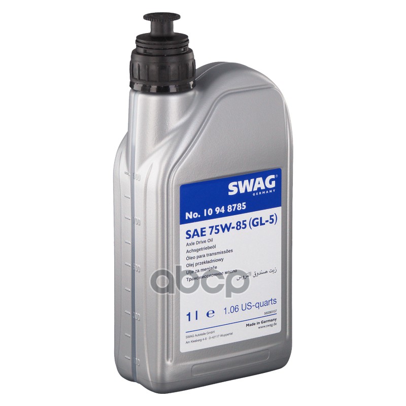 Трансмиссионное Масло 75W-85 (Gl-5) 1Л Желтое 10948785 Swag арт. 10948785