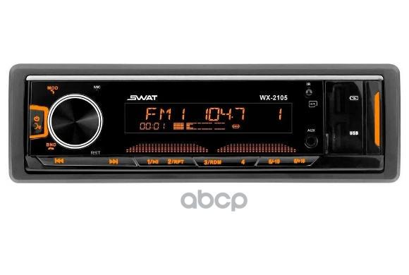 Автомагнитола Swat Wx-2105, 1 Din Медиа Ресивер 4Х50 Вт, Mp3, Usb, Sd, Bt Мультицветная Подсветка Swat арт. SWAT WX-2105