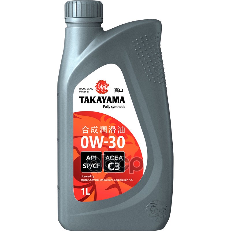 TAKAYAMA Масло Моторное Takayama Sae  0W-30 Api Sp/Cf, Acea C3 Пластик Синтетика 1Л 322789