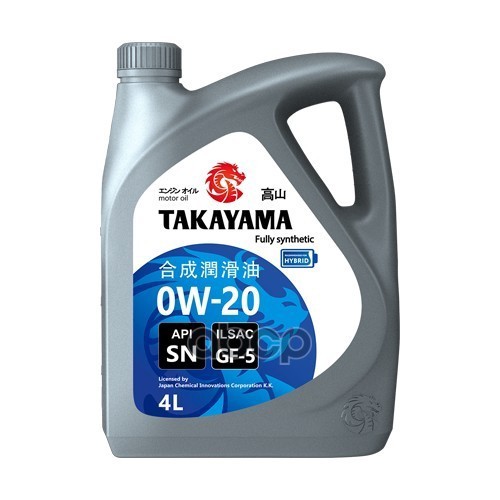 TAKAYAMA Takayama 0W-20 Gf-5 Sn 4Л Пластик