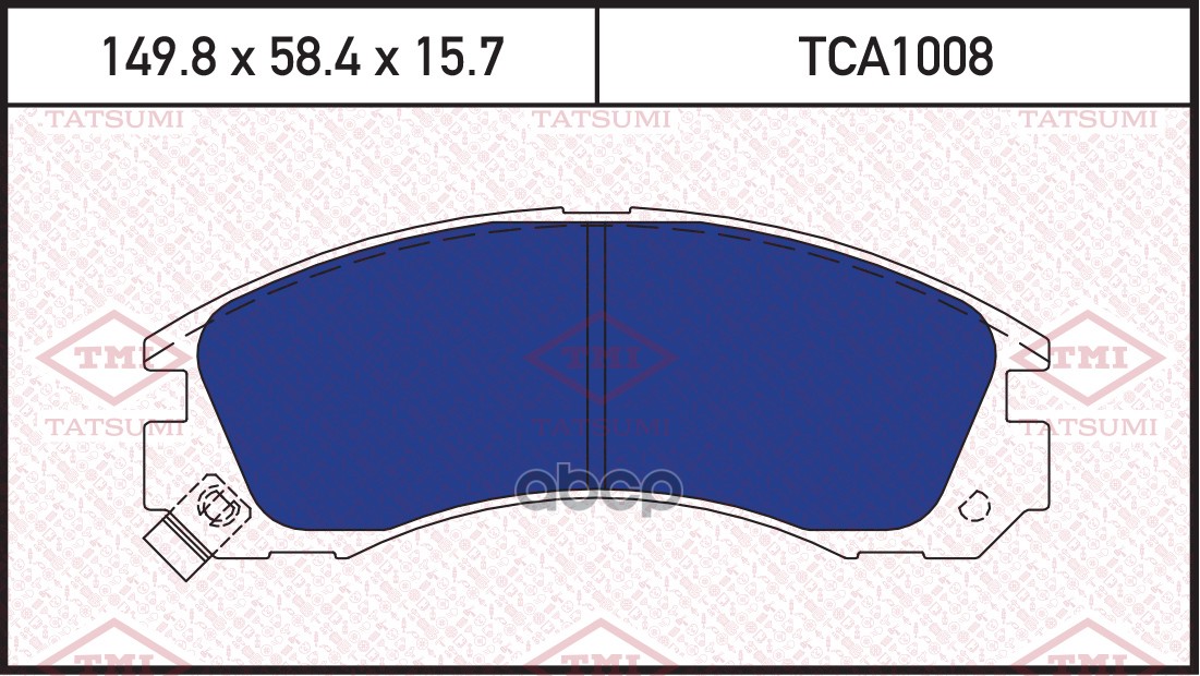 Колодки тормозные дисковые передние MITSUBISHI Pajero/Diamante/Sigma 93- TCA1008 TATSUMI арт. TCA1008