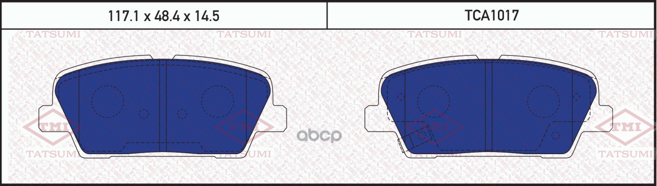 Колодки тормозные дисковые задние TATSUMI арт. TCA1017