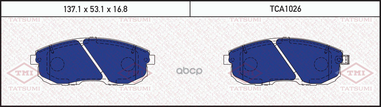 Колодки Тормозные Дисковые Nissan Teana 13-> TATSUMI арт. TCA1026