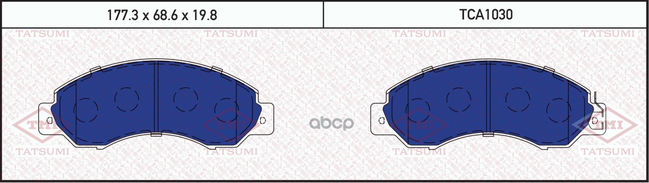 Колодки Тормозные Дисковые Nissan Tiida 04-> TATSUMI арт. TCA1030