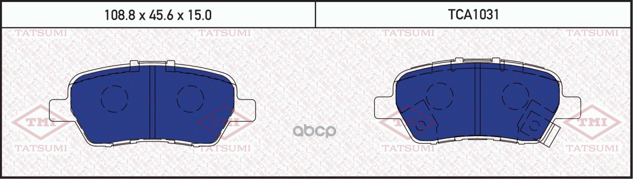 Колодки тормозные дисковые задние TATSUMI арт. TCA1031