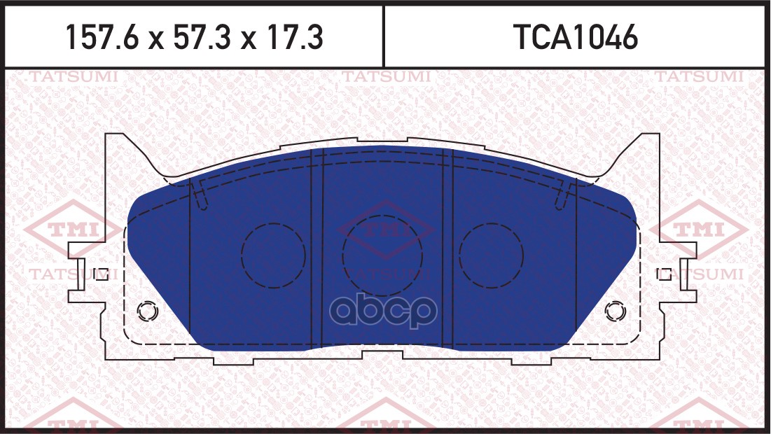 Колодки тормозные дисковые передние TOYOTA Camry 07- TCA1046 TATSUMI арт. TCA1046