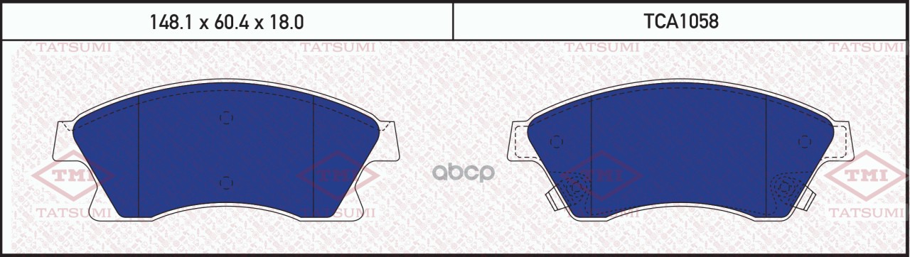 Колодки тормозные дисковые передние TATSUMI арт. TCA1058