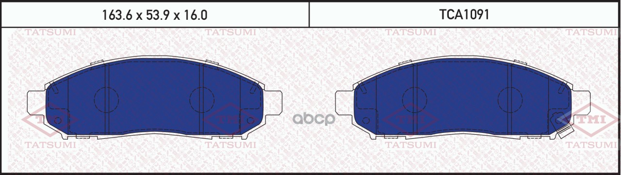 Колодки тормозные дисковые передние TATSUMI арт. TCA1091