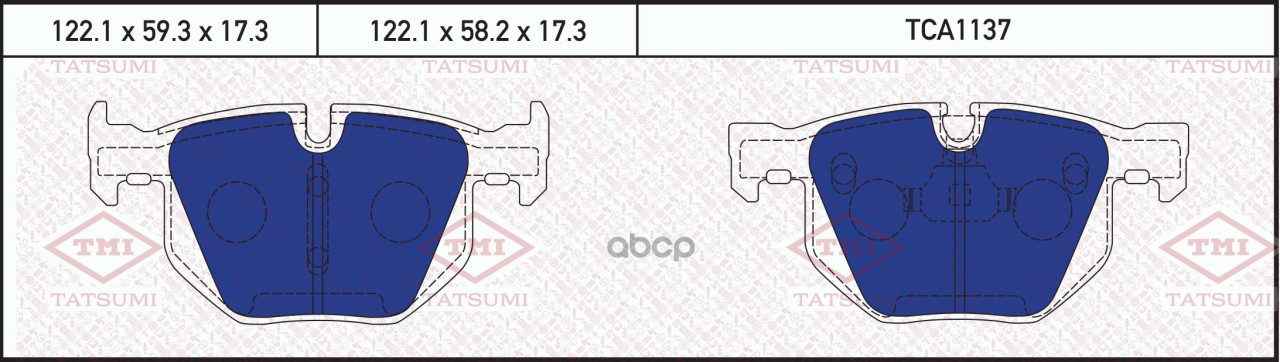 Колодки Тормозные Дисковые Bmw 5(E60) 03-> TATSUMI арт. TCA1137