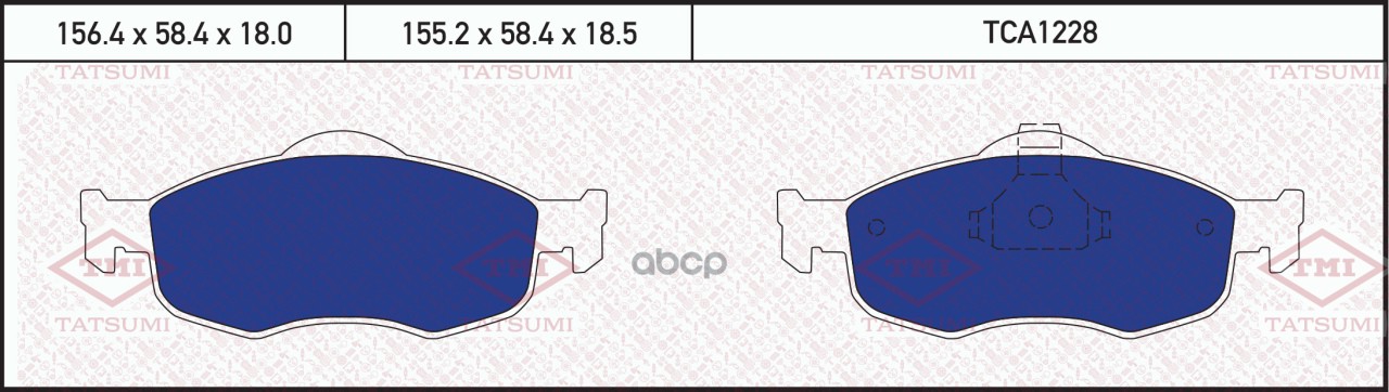 Колодки Тормозные Дисковые | Перед | TATSUMI арт. TCA1228