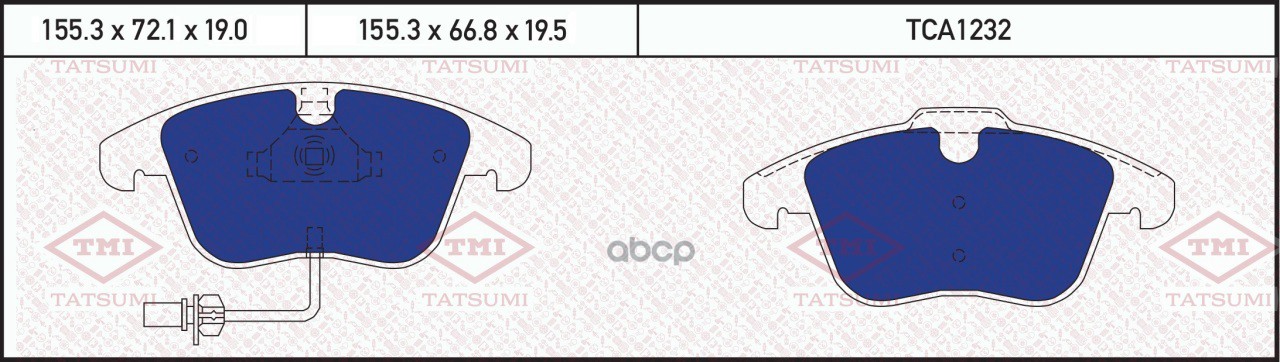 Колодки Тормозные Дисковые Audi A4/A5 07-> TATSUMI арт. TCA1232