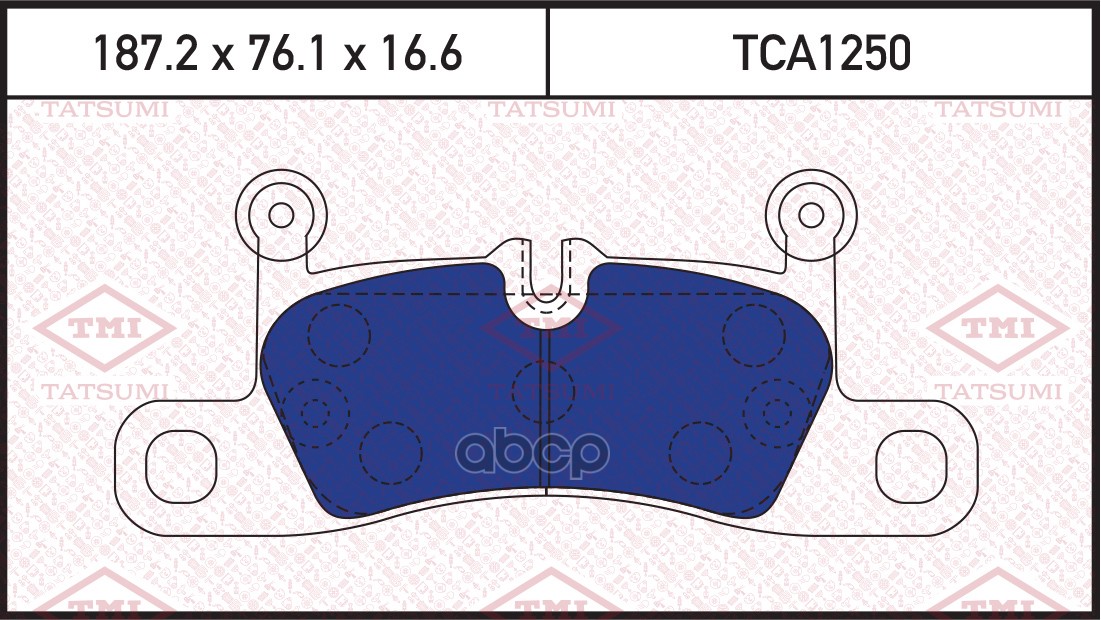 Колодки тормозные дисковые задние VW Touareg 10-PORSCHE Cayenne 10- TCA1250 TATSUMI арт. TCA1250