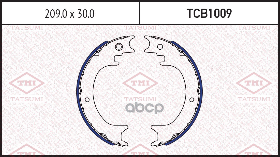 Колодки тормозные барабанные TATSUMI арт. TCB1009