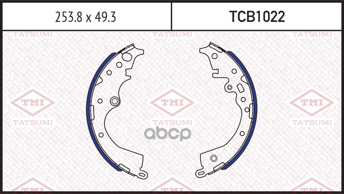 Колодки тормозные барабанные TATSUMI арт. TCB1022