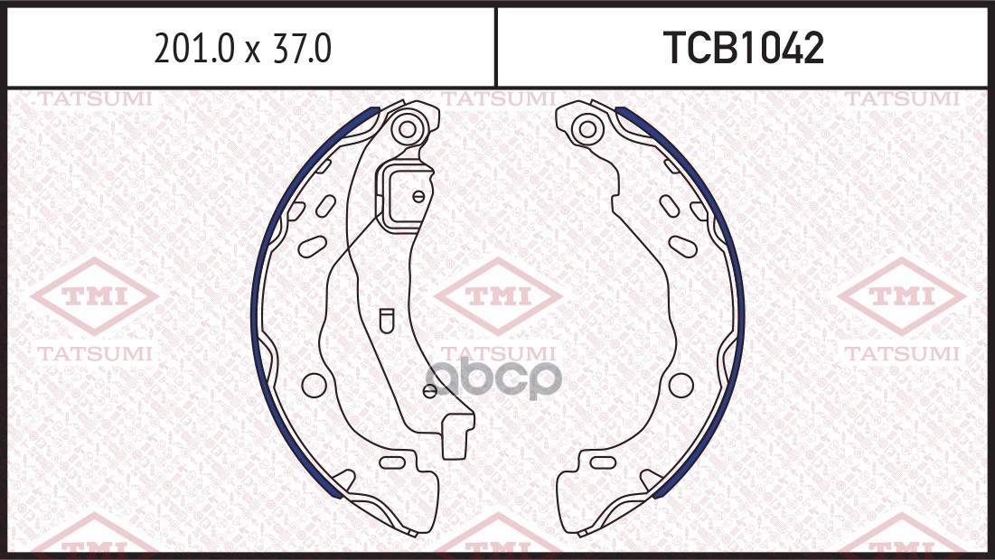 Колодки тормозные барабанные TATSUMI арт. TCB1042