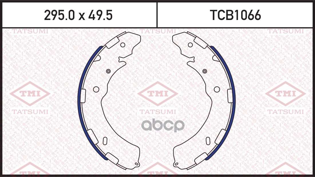 Колодки тормозные барабанные TATSUMI арт. TCB1066