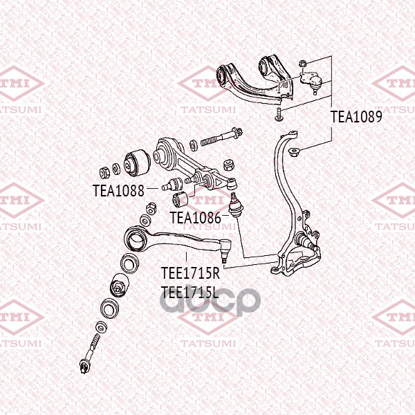 Опора шаровая верхняя L/R MERCEDES W211/S211 02- TEA1089 TATSUMI арт. TEA1089