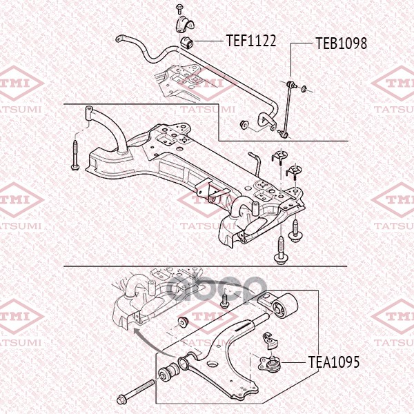 Опора шаровая нижняя L/R FORD Fiesta/Fusion 01-MAZDA 2 01- TEA1095 TATSUMI арт. TEA1095