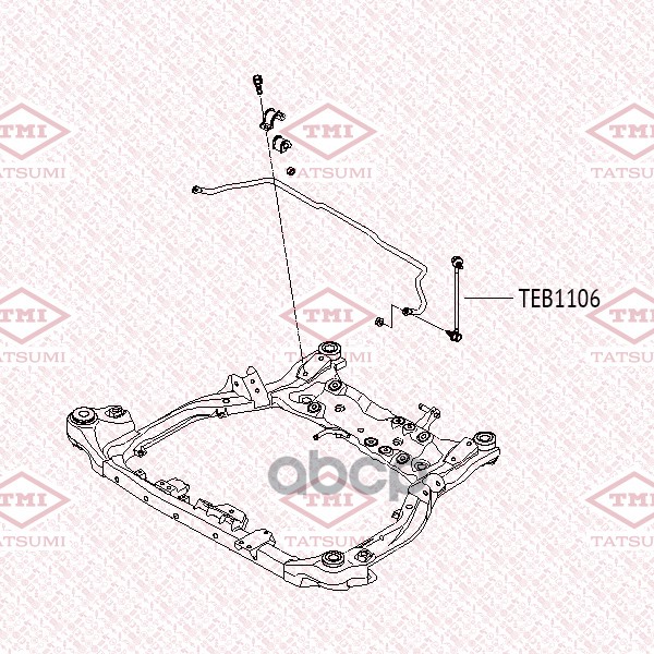 Тяга стабилизатора передняя L/R KIA Cee'd/Cerato 06-Hyundai i30/Elantra 08- TEB1106 TATSUMI арт. TEB1106