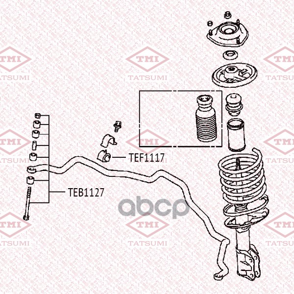 Тяга стабилизатора передняя L/R MITSUBISHI Lancer 03- TEB1127 TATSUMI арт. TEB1127