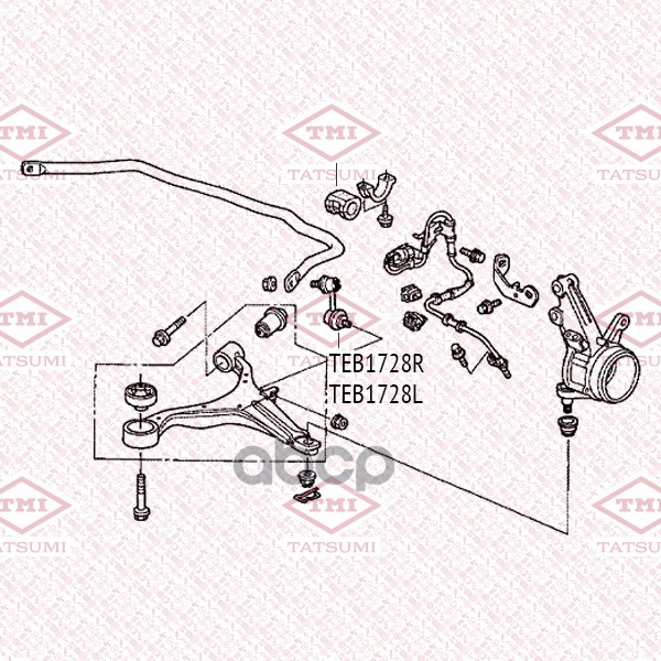 Стойка Стабилизатора | Перед Лев | TATSUMI арт. TEB1728L