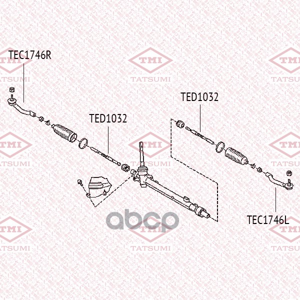 Наконечник рулевой тяги L TATSUMI арт. TEC1746L