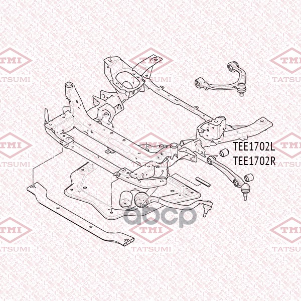 Рычаг передней подвески нижний L BMW X5(E70)/ X6(E71) 08- TEE1702L TATSUMI арт. TEE1702L