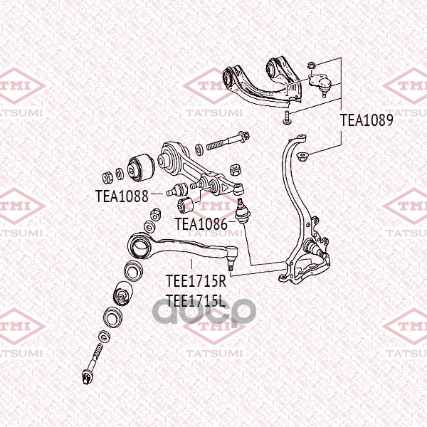 Рычаг передней подвески нижний R MERCEDES W211/C219/R230 01- TEE1715R TATSUMI арт. TEE1715R