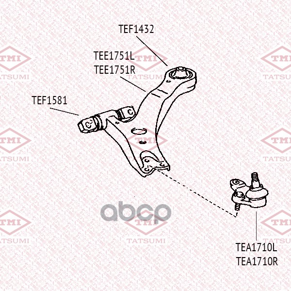 Рычаг Передней Подвески Нижний R TATSUMI арт. TEE1751R
