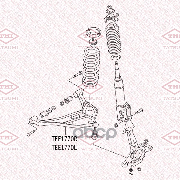 Рычаг передней подвески нижний L SUZUKI Grand Vitara 98- TEE1770L TATSUMI арт. TEE1770L