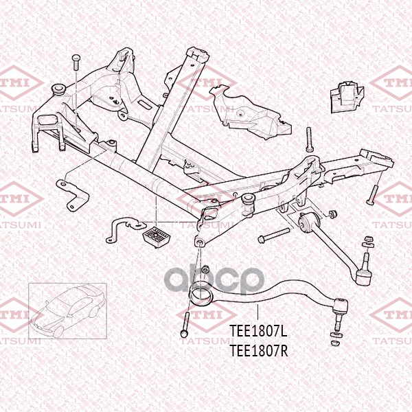 Рычаг передней подвески верхний R BMW 5(E39) 95-> TATSUMI TEE1807R TATSUMI арт. TEE1807R