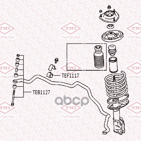 Втулка стабилизатора переднего TATSUMI арт. TEF1117