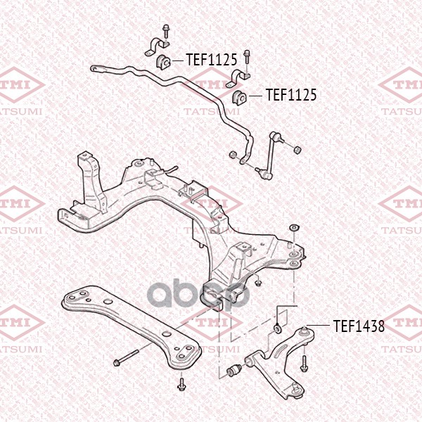 Втулка Стабилизатора | Перед | TATSUMI арт. TEF1125