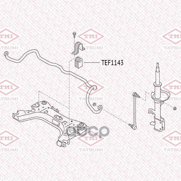 Втулка стабилизатора переднего TATSUMI арт. TEF1143