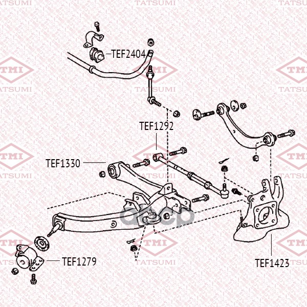 Сайлентблок Нижнего Рычага | Зад Прав/Лев | TATSUMI арт. TEF1279