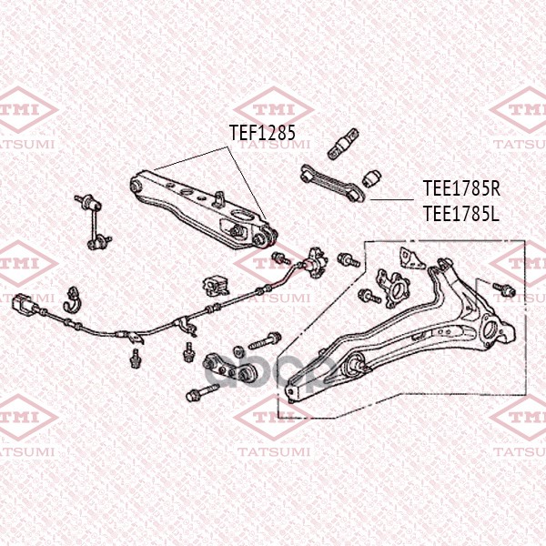Сайлентблок заднего нижнего рычага TATSUMI арт. TEF1285