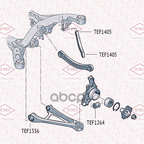 Сайлентблок Заднего Нижнего Рычага Vw Touareg 02- Tef1336 TATSUMI арт. TEF1336