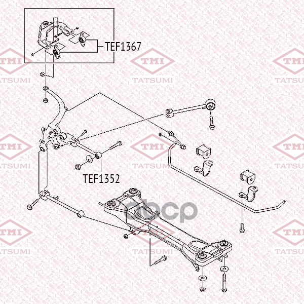 Сайлентблок Заднего Верхнего Рычага Плавающий Chevrolet Epica 07- Tef1367 TATSUMI арт. TEF1367