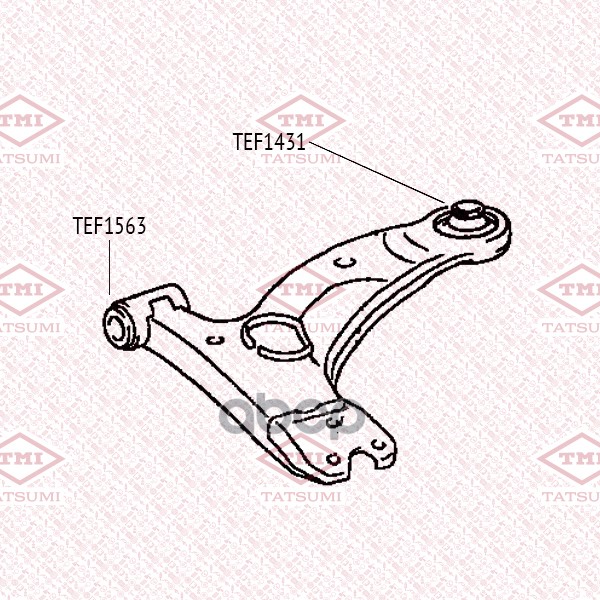 Сайлентблок переднего рычага задний TOYOTA Corolla -06 TEF1431 TATSUMI арт. TEF1431