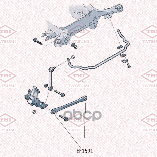 Сайлентблок Нижнего Поперечного Рычага | Зад Прав/Лев | TATSUMI арт. TEF1591