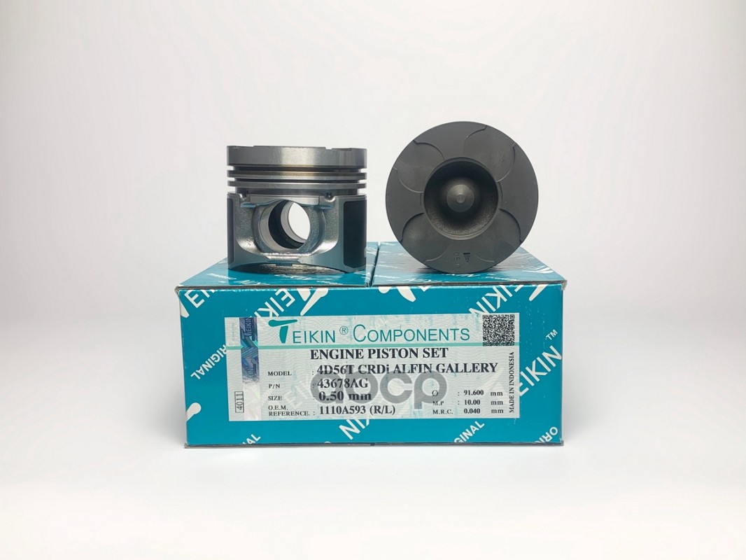 Поршень (к-т 4 шт с охлаждением) MITSUBISHI L200/PAJERO SPORT 4D56 05- CRDI TEIKIN арт. 43678AG 050