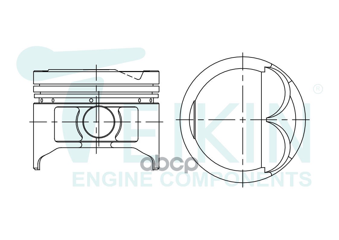 Поршень (STD/ к-т 4 шт) Toyota Caldina (T190) 92-02 / Corolla 91-02 5EFE;5EFHE TEIKIN арт. 46258 STD