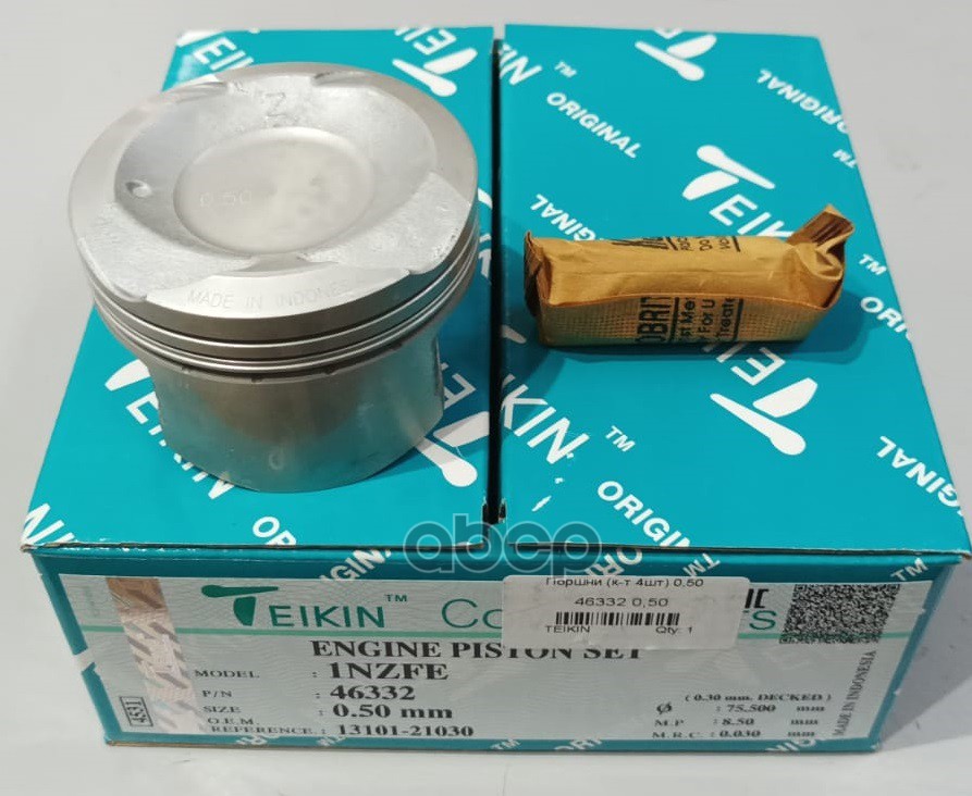 Поршень (0.5/ к-т 4 шт) Toyota Corolla (E180,E120) 00-19 / Corolla Fielder 00-06 1NZFE TEIKIN арт. 46332 050