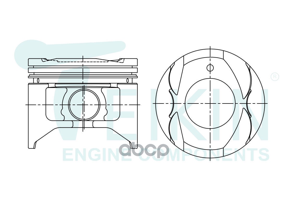 Поршень (0.5/ к-т 4 шт) Toyota Caldina (T190) 92-02 / Camry Japan 92-98 4SFE TEIKIN арт. 46376 050
