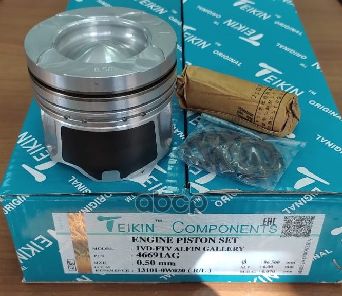 Поршень (к-т 8 шт с охлаждением) 050 TOYOTA LAND CRUISER 200 1VD-FTV 07- TEIKIN арт. 46691AG 050