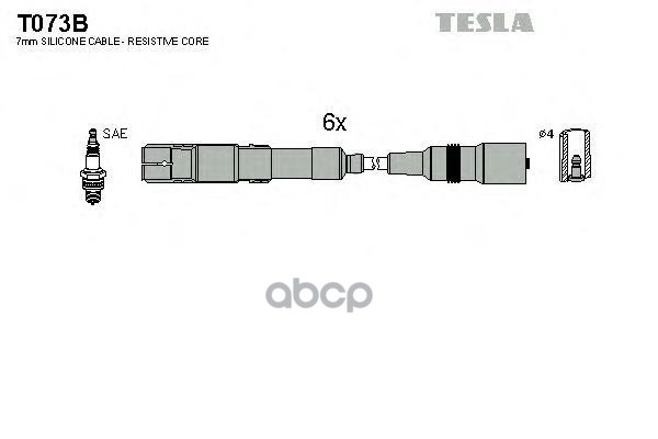Комплект проводов зажигания T073B TESLA арт. T073B