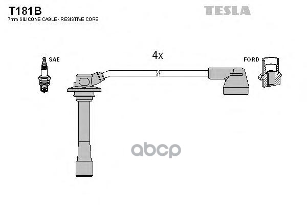Провода высоковольтные MAZDA 626 97- TESLA T181B TESLA арт. T181B
