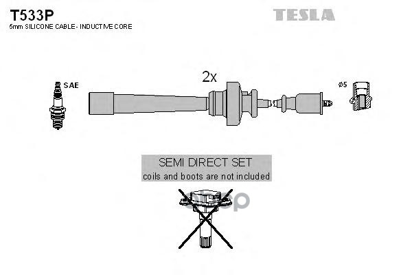 Провода высоковольтные MITSUBISHI Outlander/Lancer 1.8-2.4 03-> TESLA T533P TESLA арт. T533P