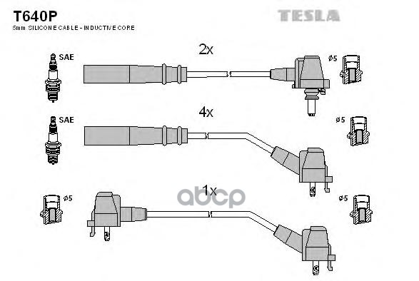 Провода Высоковольтные Компл. Toyota Tesla T640p TESLA арт. T640P