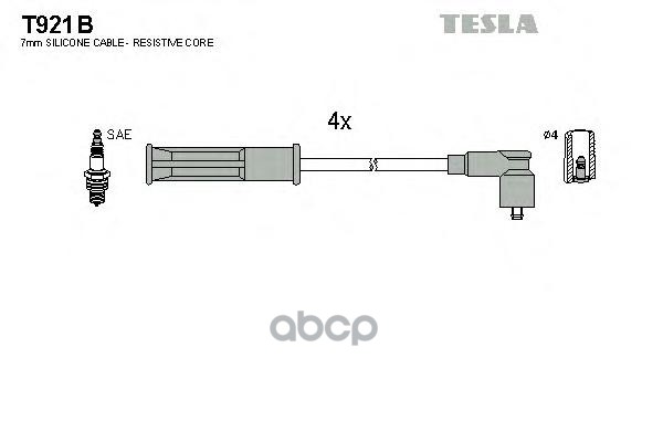 Провода высоковольтные RENAULT Logan/LADA Largus 1.4-1.6 8кл TESLA T921B TESLA арт. T921B